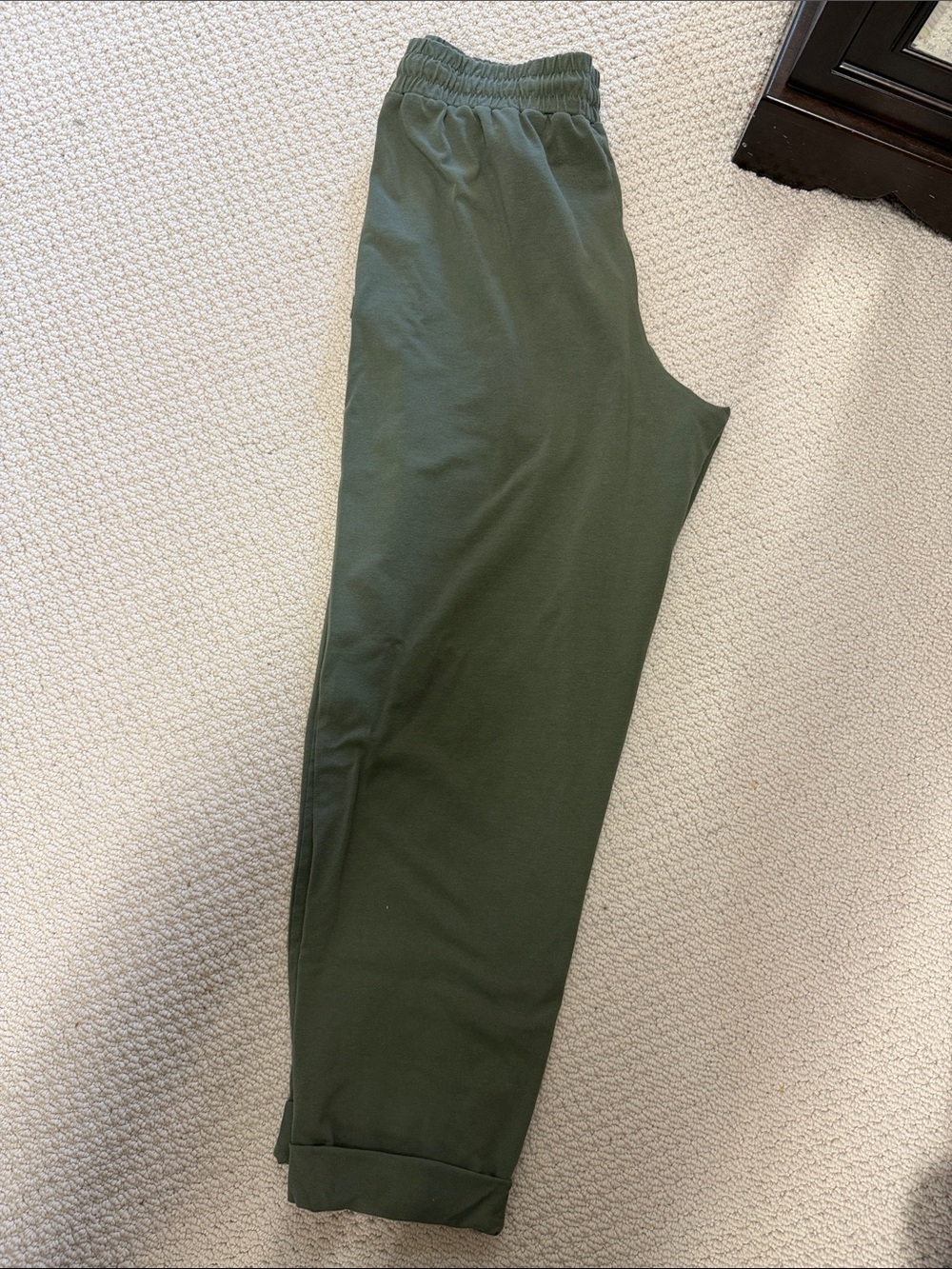 Life is Good- Women’s Olive Green Drawstring Jogger Pants - Picture 4 of 4